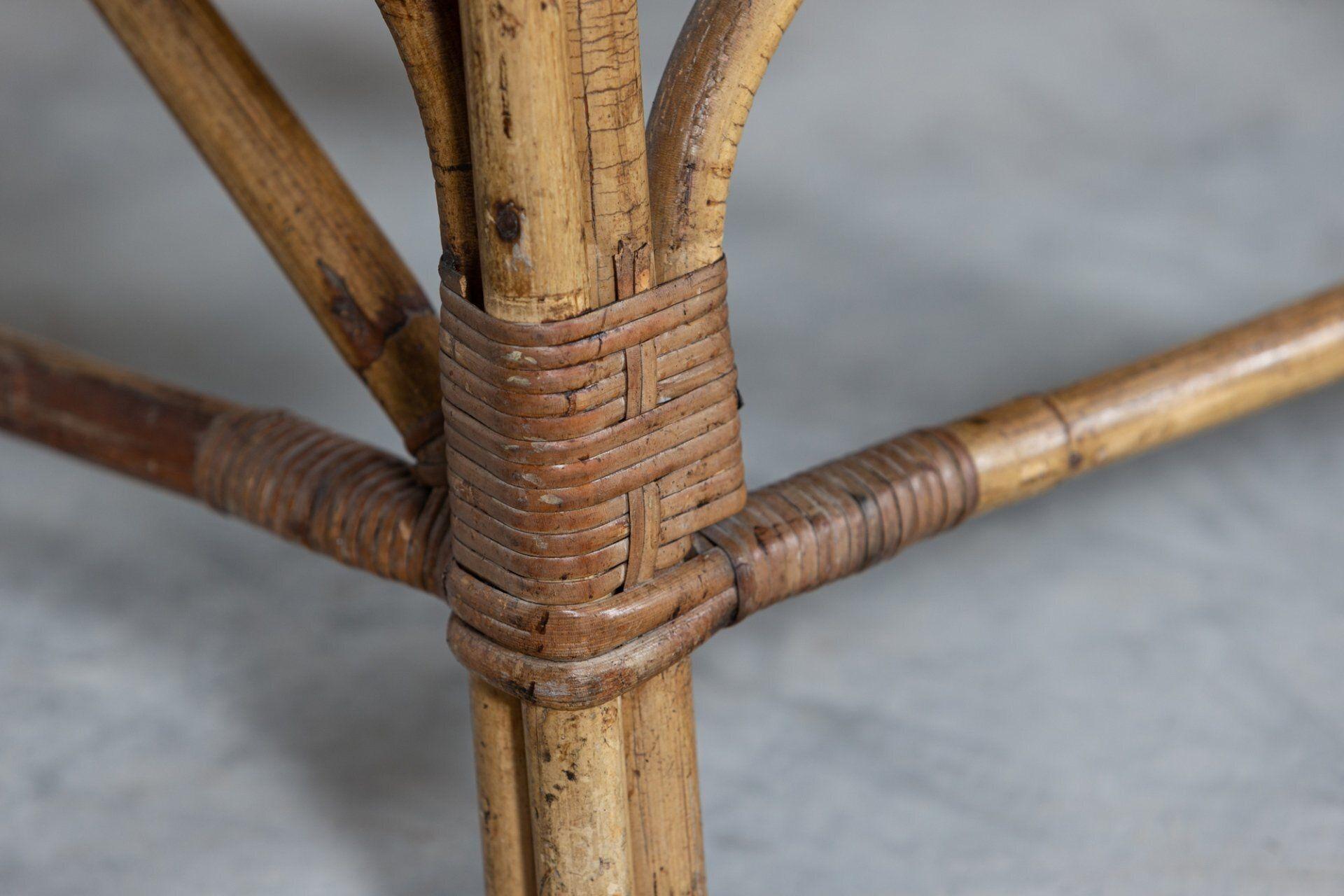 Fauteuil inclinable en bambou anglais du milieu du siècle dernier en vente 3