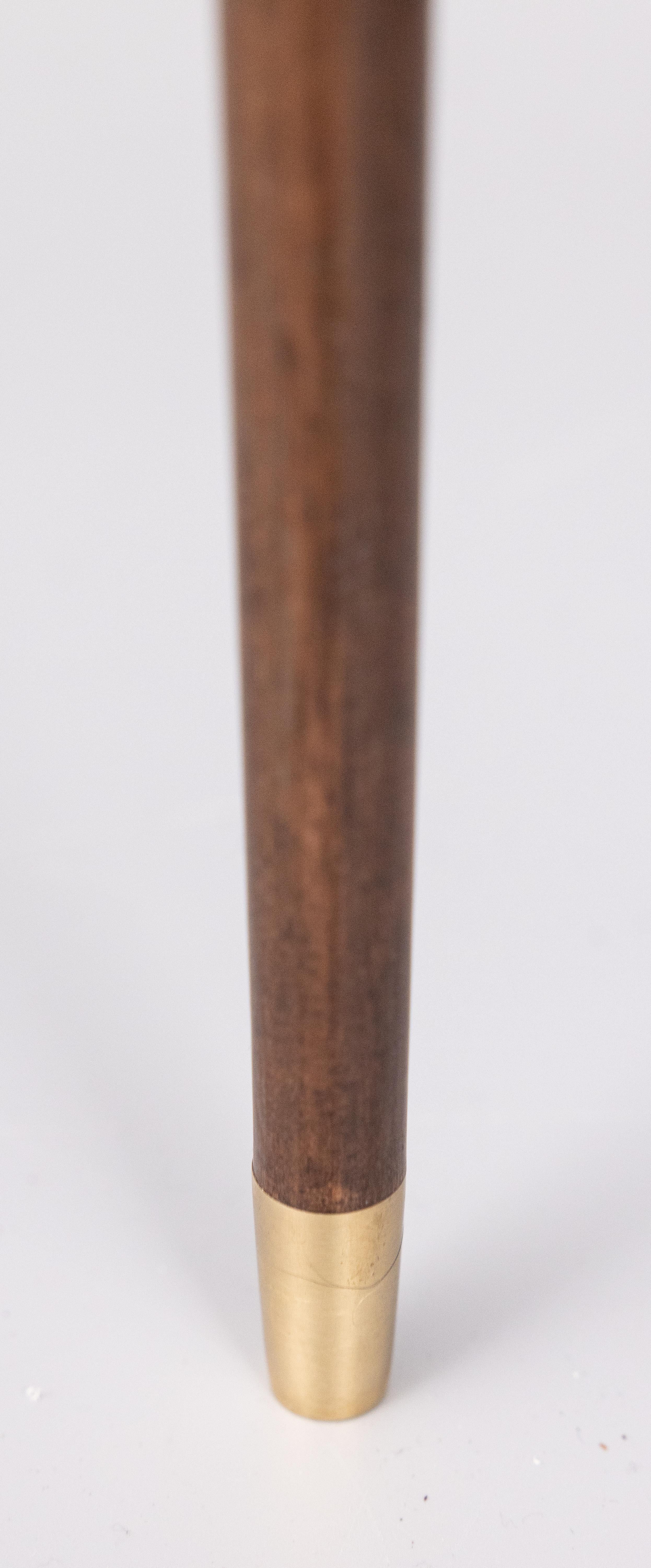 Mid-Century English Brass Eagle Walnut Tippling Walking Stick with Hidden Flask 2