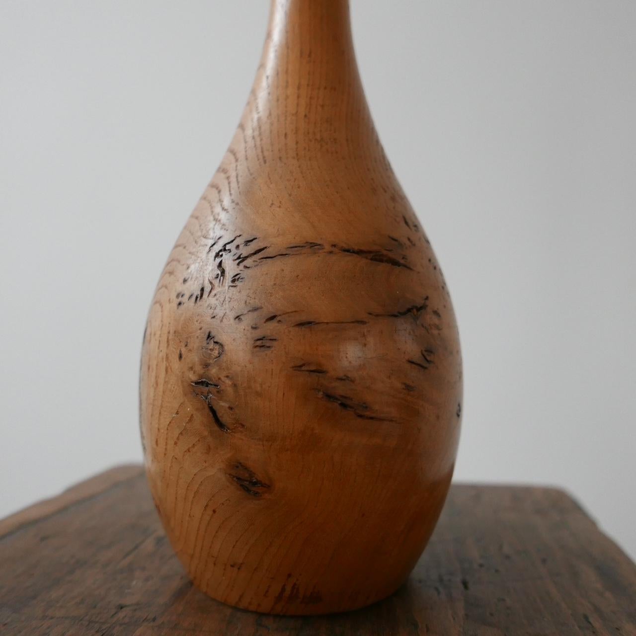 Mid-Century English Burr Wood Tischlampe (Mitte des 20. Jahrhunderts) im Angebot