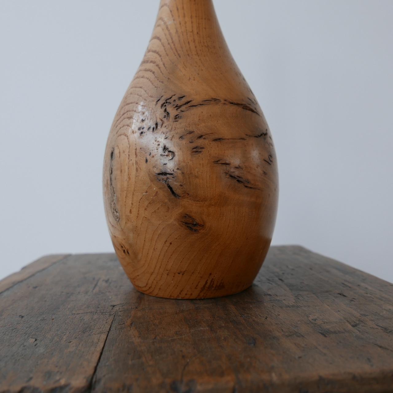 Mid-Century English Burr Wood Tischlampe im Angebot 2