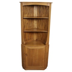 Mid-Century English Elm Corner Cupboard by Ercol