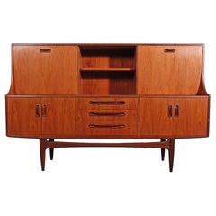 Credenza in teak Fresco moderna inglese di metà secolo