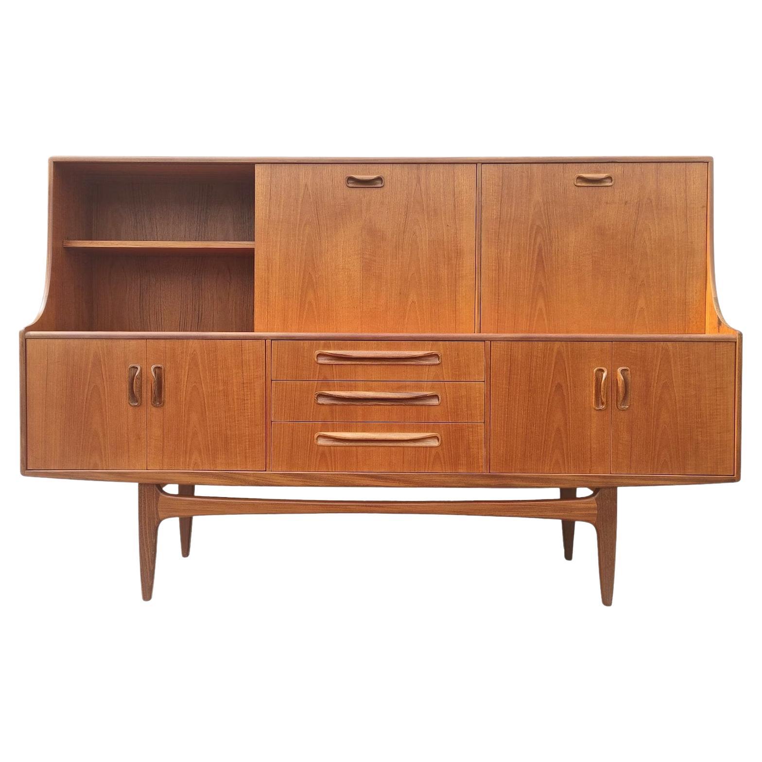 Mid Century English Modern G Plan Teak Hutch For Sale