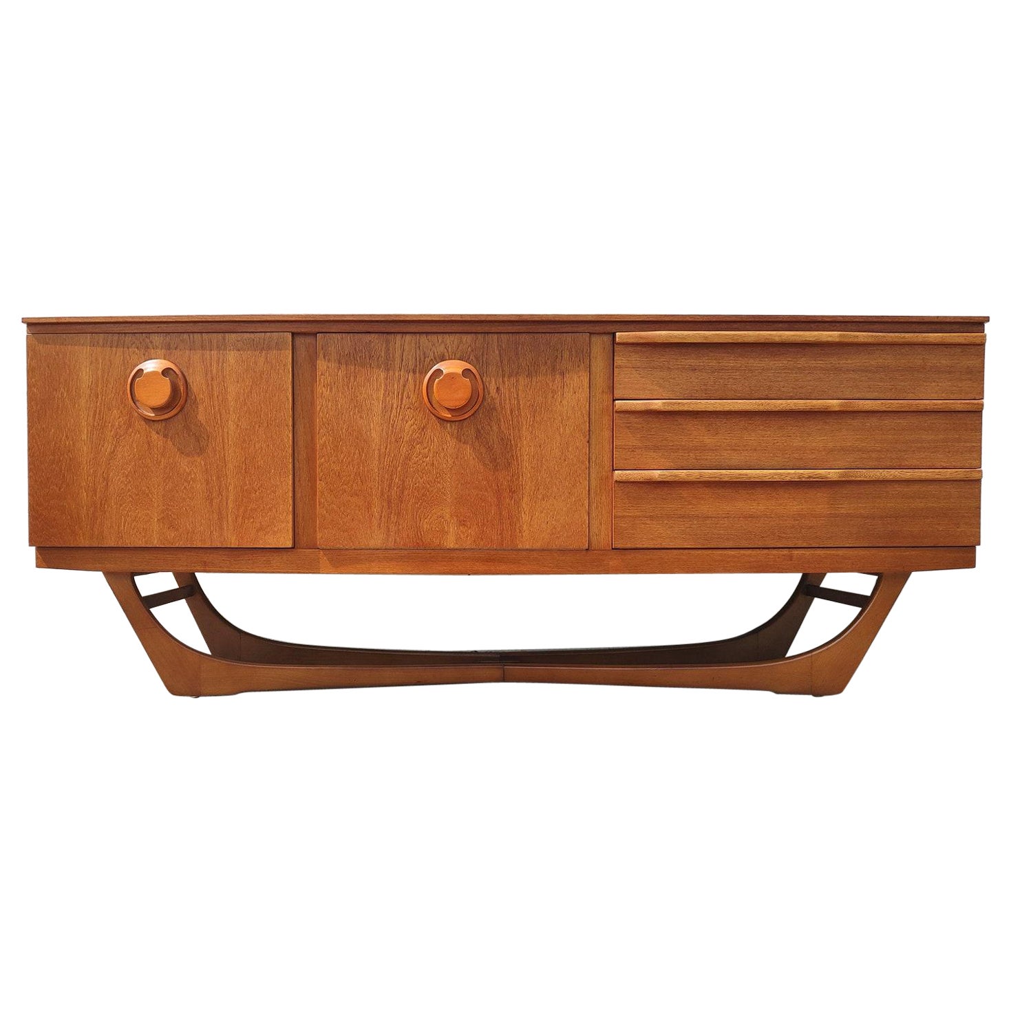 Credenza in teak moderna inglese del metà secolo