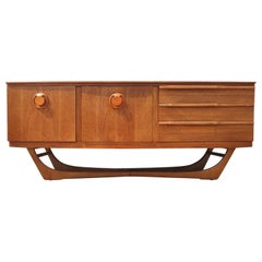 Credenza in teak moderna inglese del metà secolo