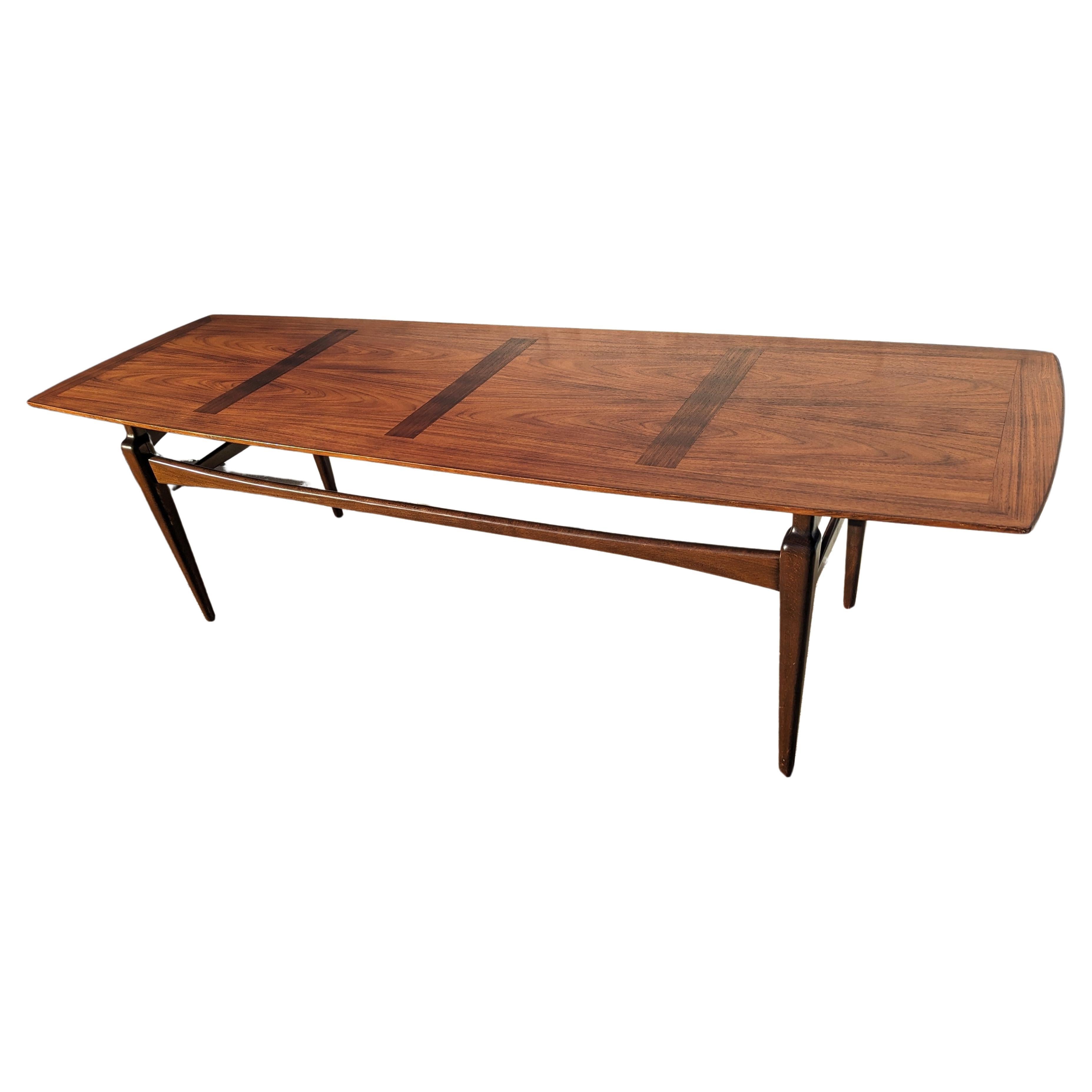 Mid Century English Modern Walnut Coffee Table 