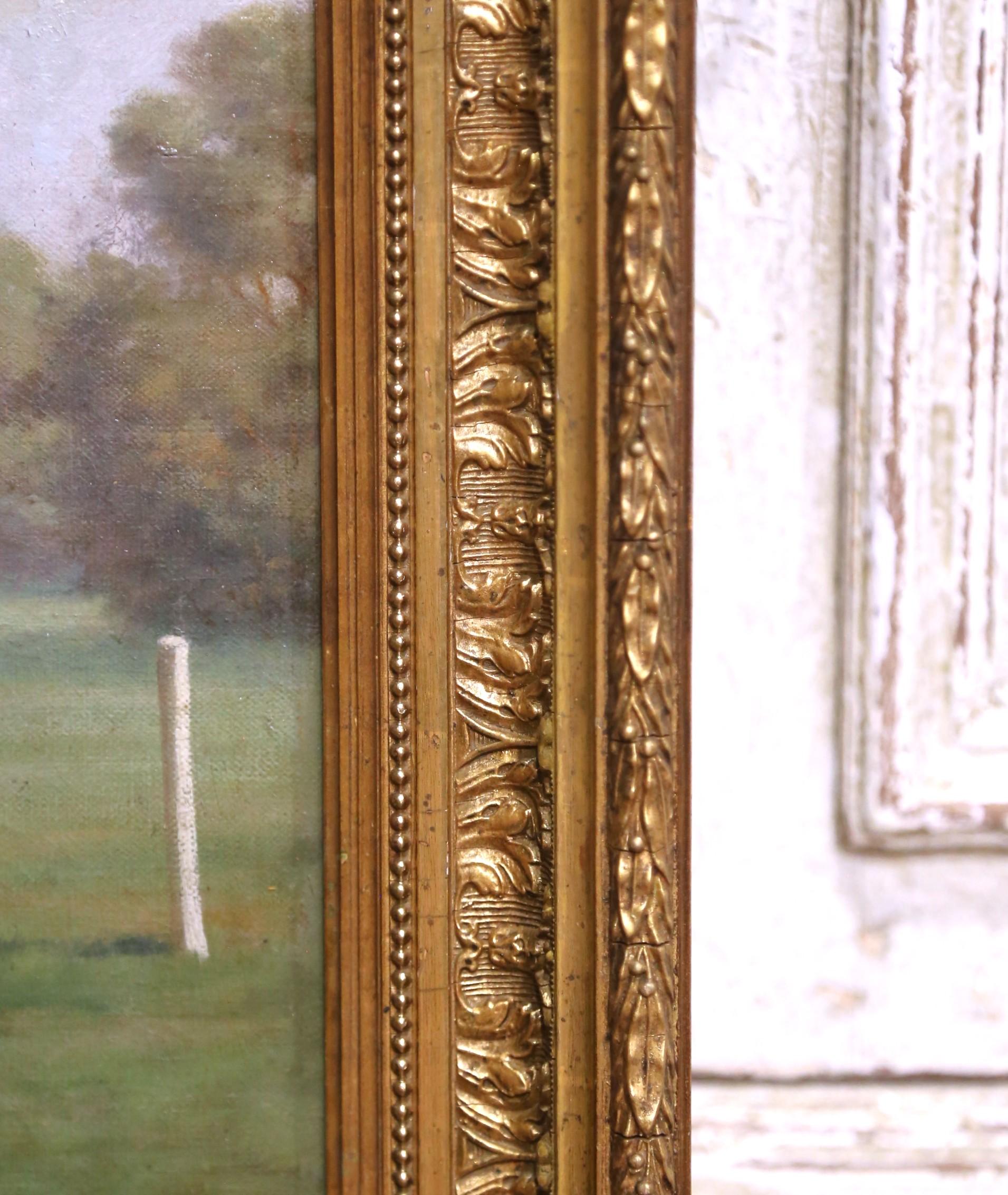 Olio su tela inglese di metà secolo Pittura di fantini firmata e datata 1943 in vendita 6