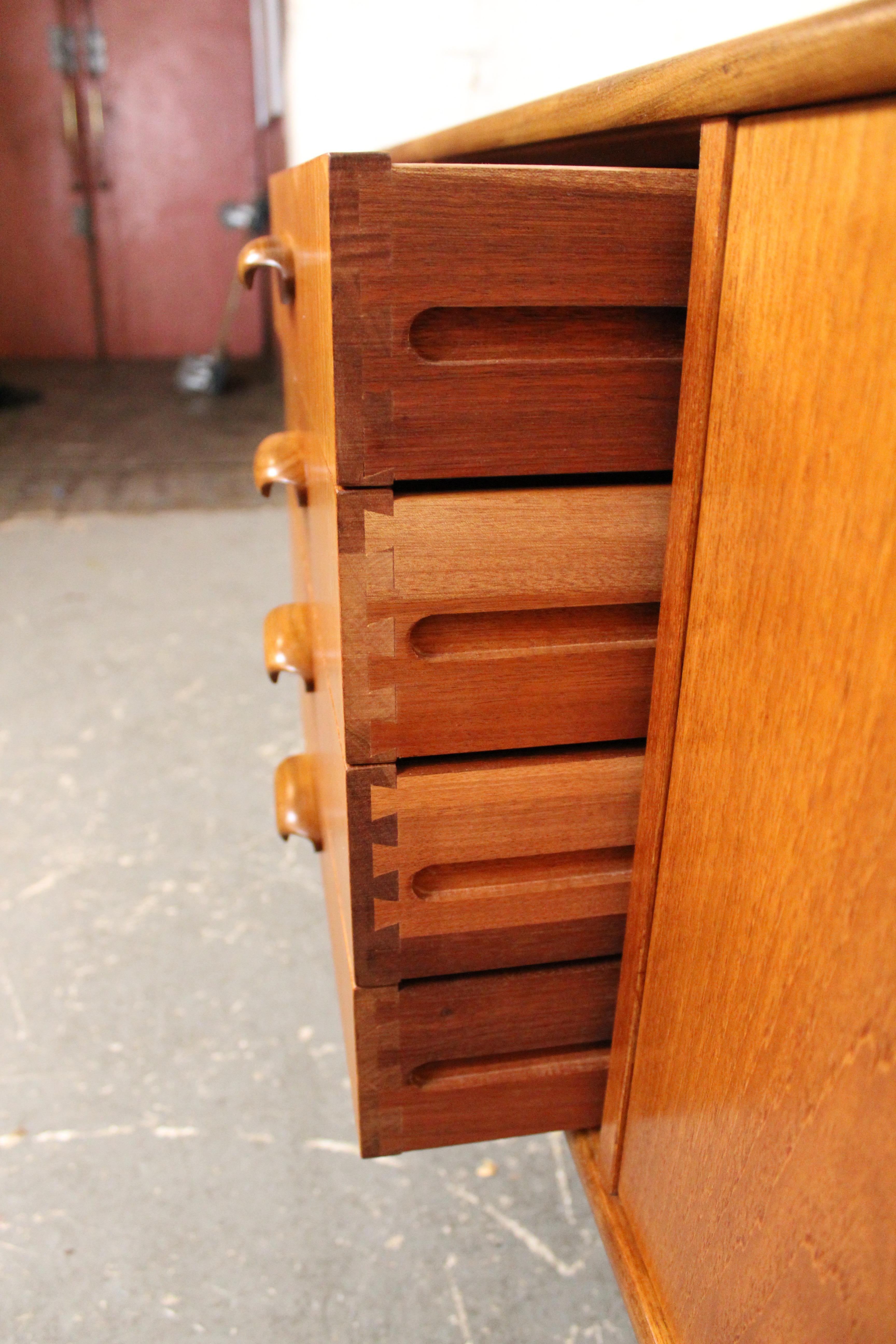Felt Mid-Century English Sideboard by V.B. Wilkins for G-Plan For Sale
