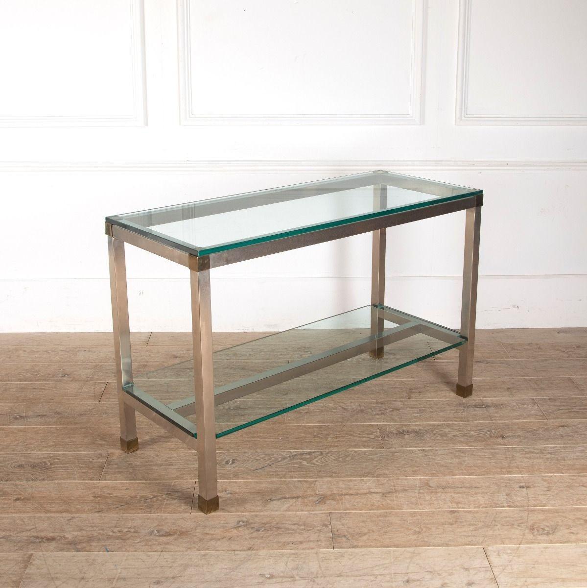 20th Century Mid-Century English Stainless Steel Console Table by David Hicks For Sale
