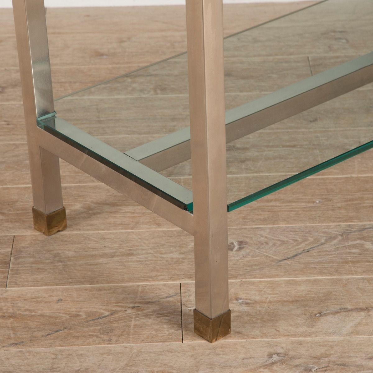Mid-Century English Stainless Steel Console Table by David Hicks For Sale 2
