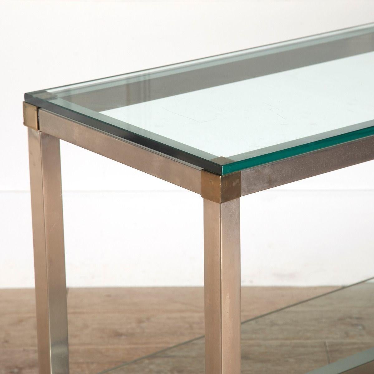Mid-Century English Stainless Steel Console Table by David Hicks For Sale 3
