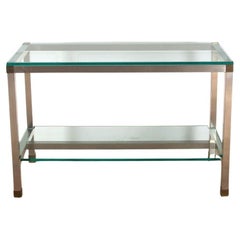 Mid-Century English Stainless Steel Console Table by David Hicks