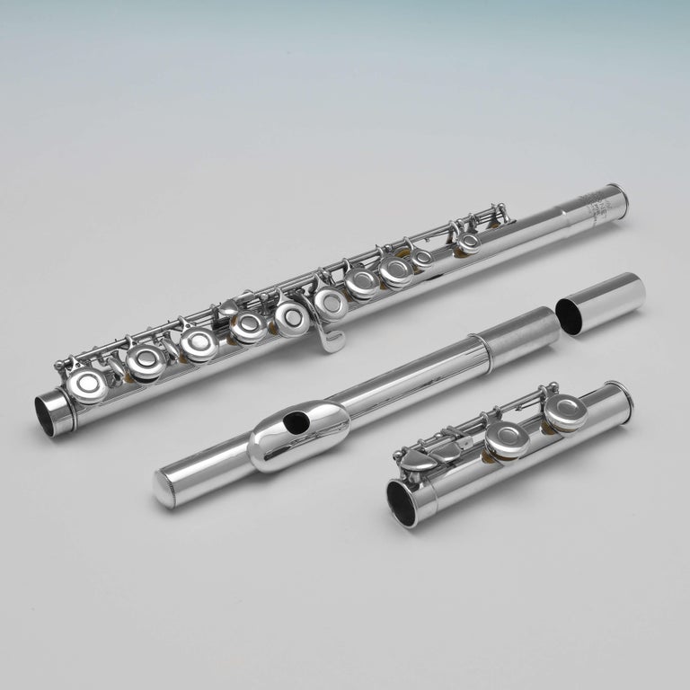 Mid Century English Sterling Silver Flute The Romilly London 1964 at 1stDibs