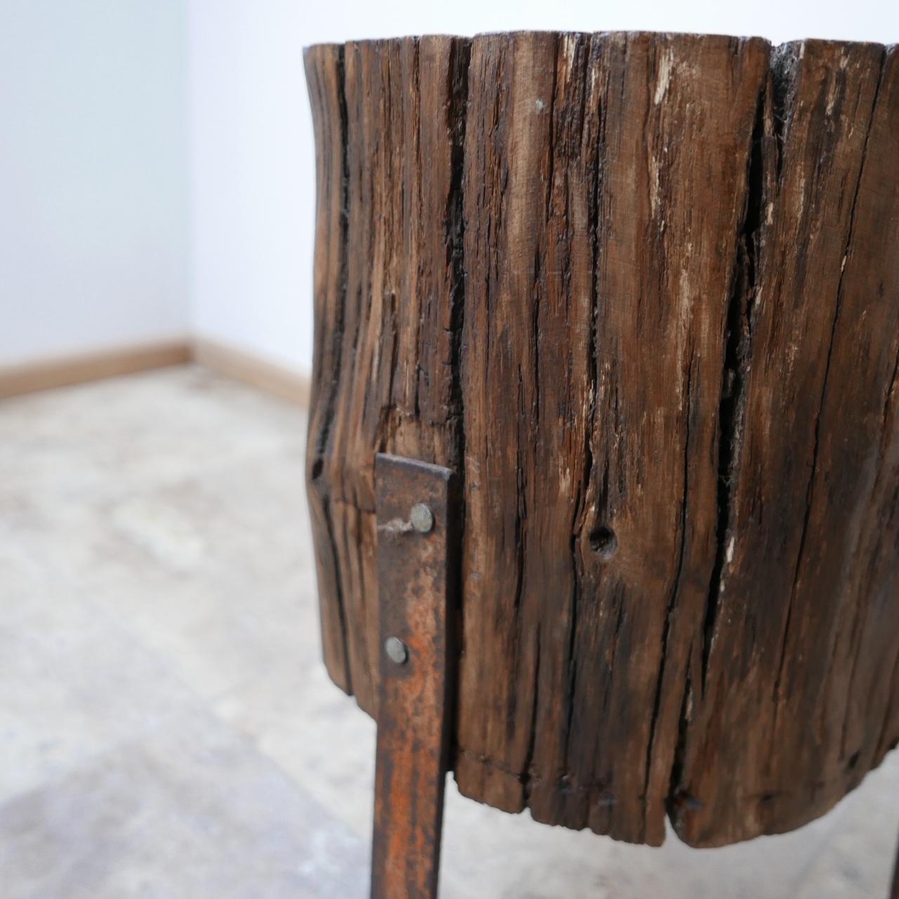 British Mid-Century English Stump Side Table For Sale