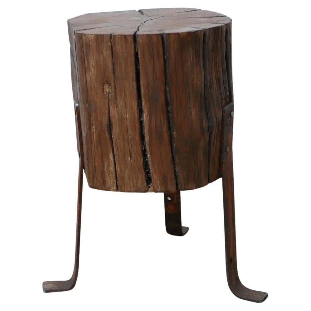 Mid-Century English Stump Side Table For Sale