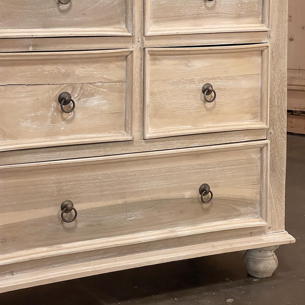 Mid-Century English Whitewashed Chest of Drawers For Sale 4