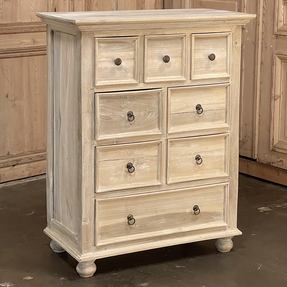 whitewashed chest of drawers