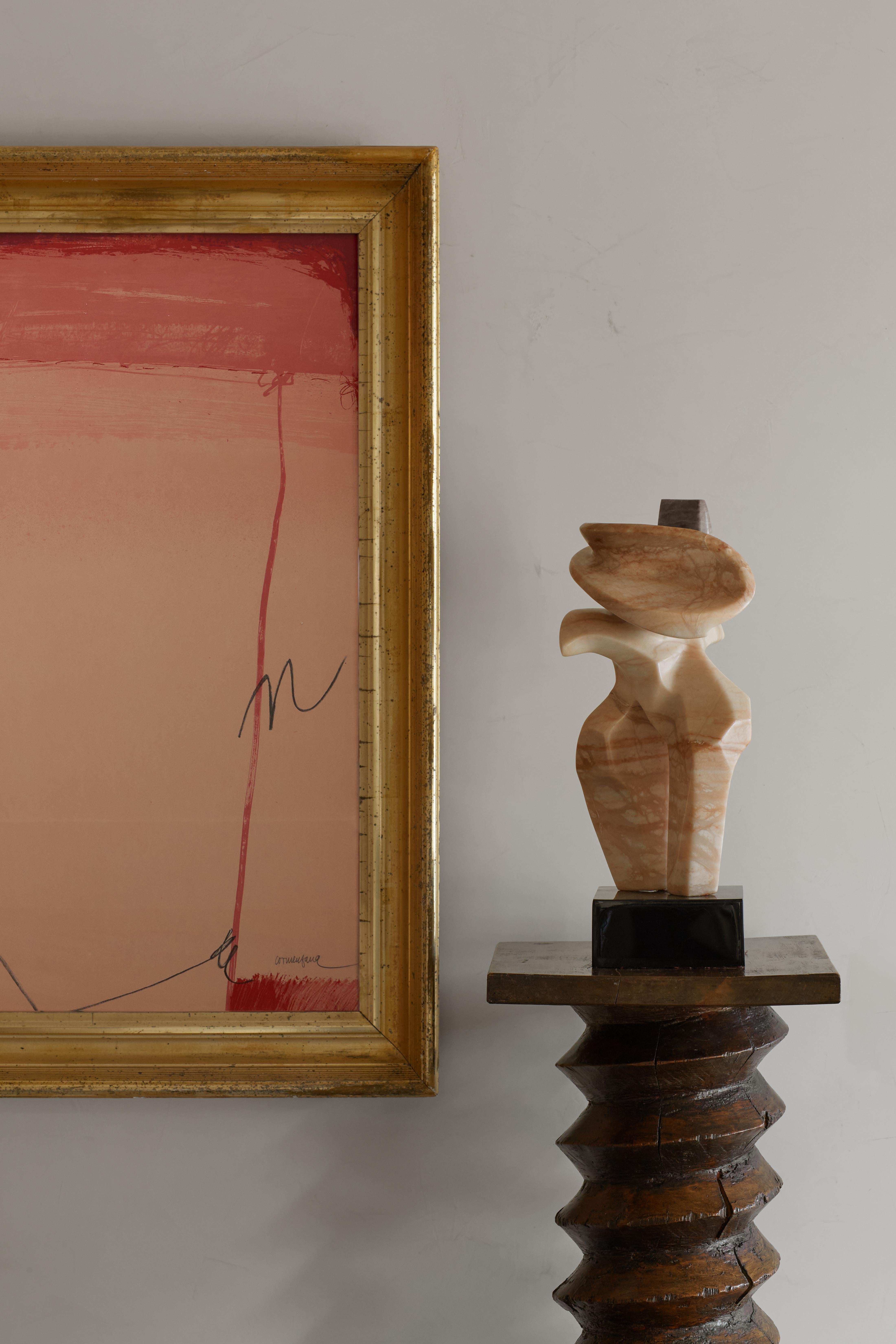 Mid Century Modern Enric Cormenzana Spain Pink/Red Abstract (1948-2011) For Sale 1