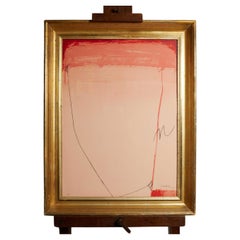 Antique Mid Century Modern Enric Cormenzana Spain Pink/Red Abstract (1948-2011)