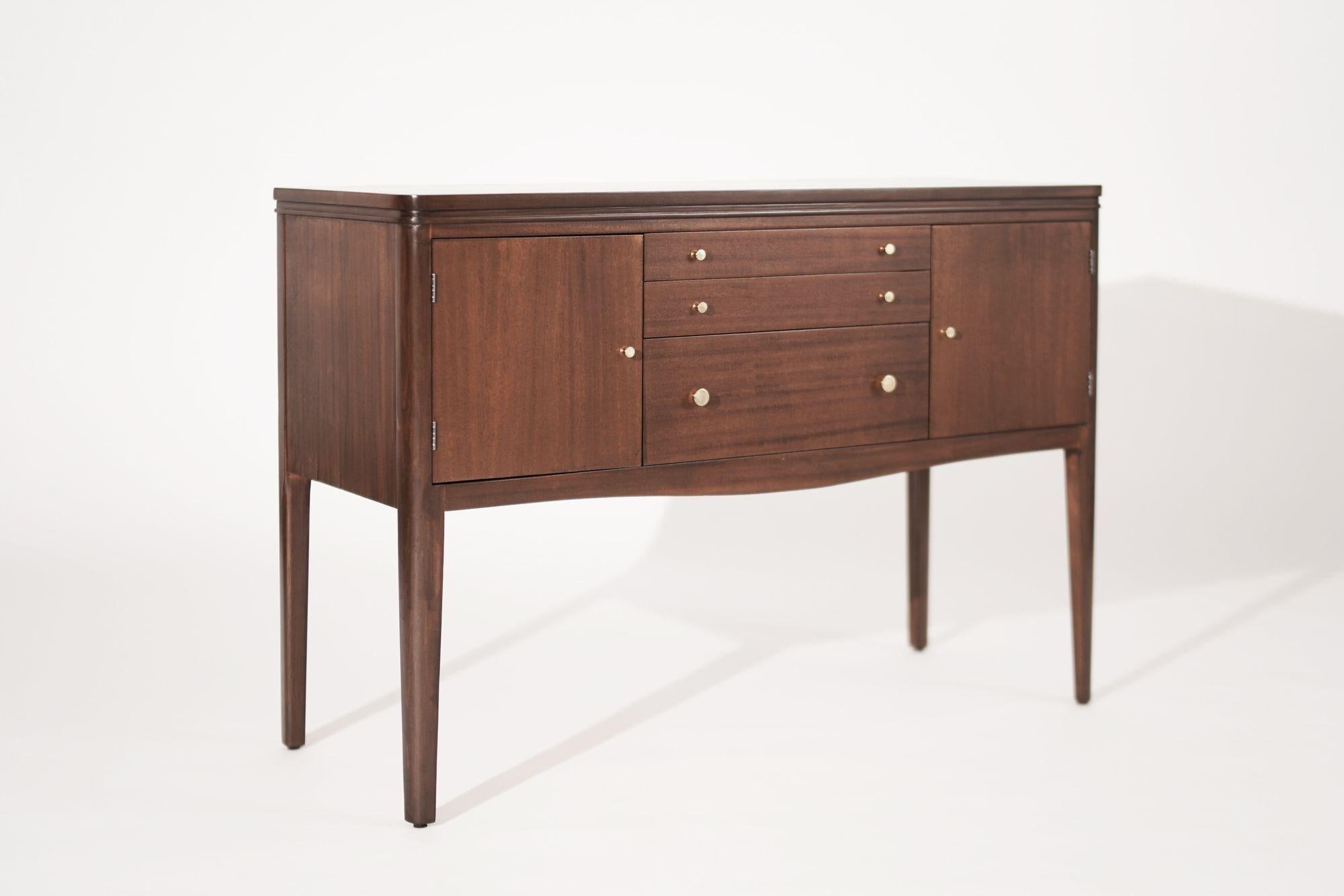 Mid-Century Modern Mid Century Entry Console Table in Mahogany, C. 1950s For Sale
