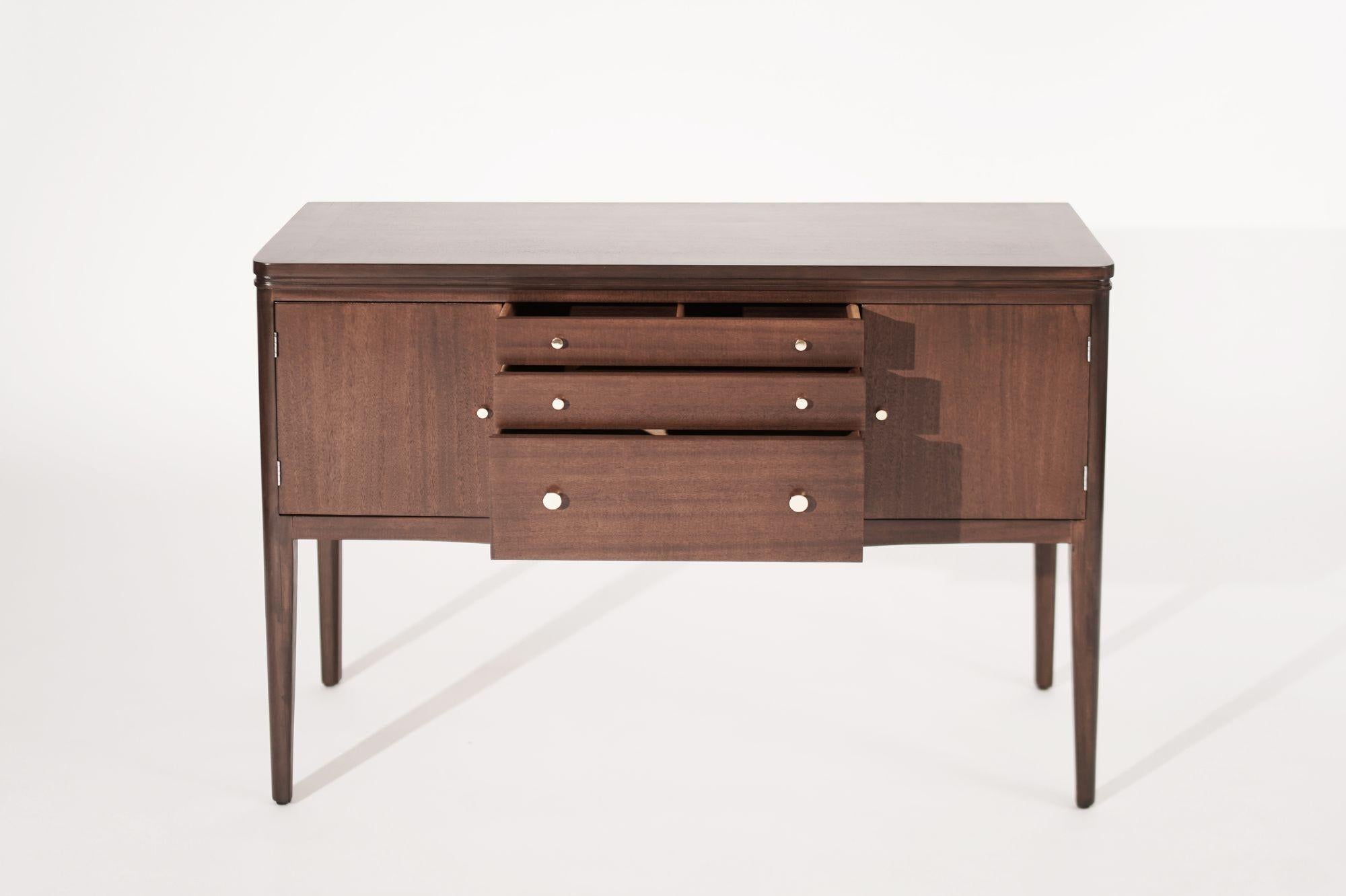 American Mid Century Entry Console Table in Mahogany, C. 1950s For Sale