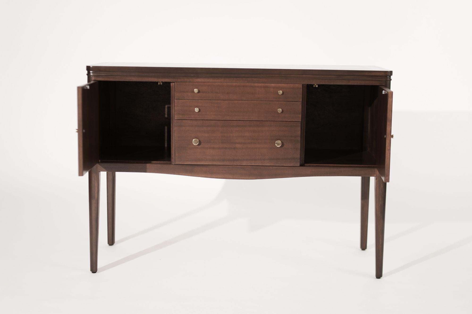 20th Century Mid Century Entry Console Table in Mahogany, C. 1950s For Sale
