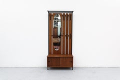 Mid-Century Entry Hall Coat Rack with Storage Bench
