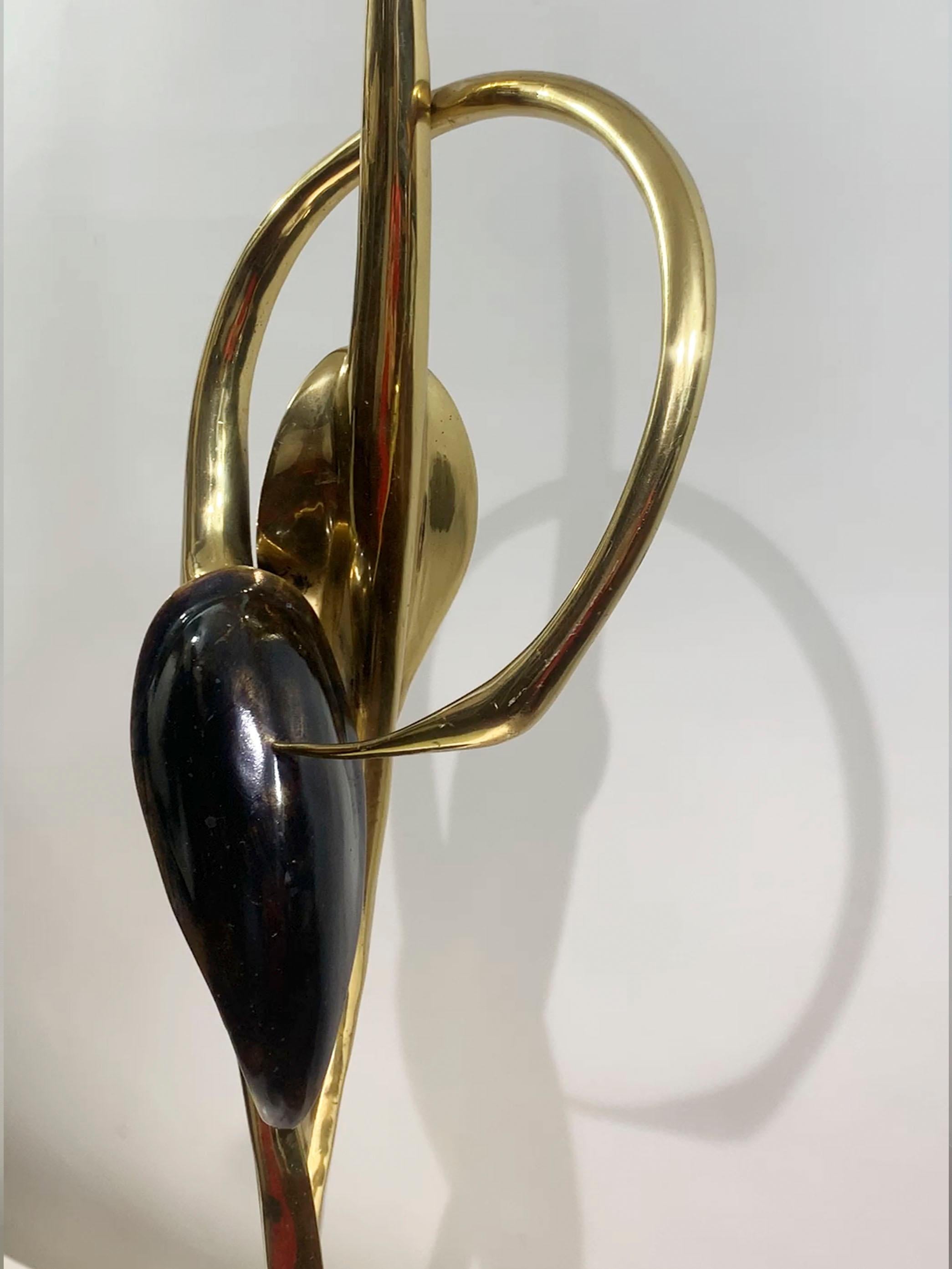 Scultura di gru intrecciate di metà secolo, ottone, attribuita a Boris Lovet-Lorski in vendita 1