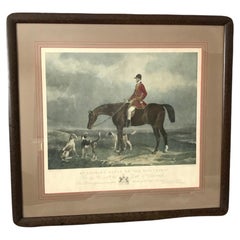 Mid-Century Equestrian Hand Colored Engraving by Edward Hacker