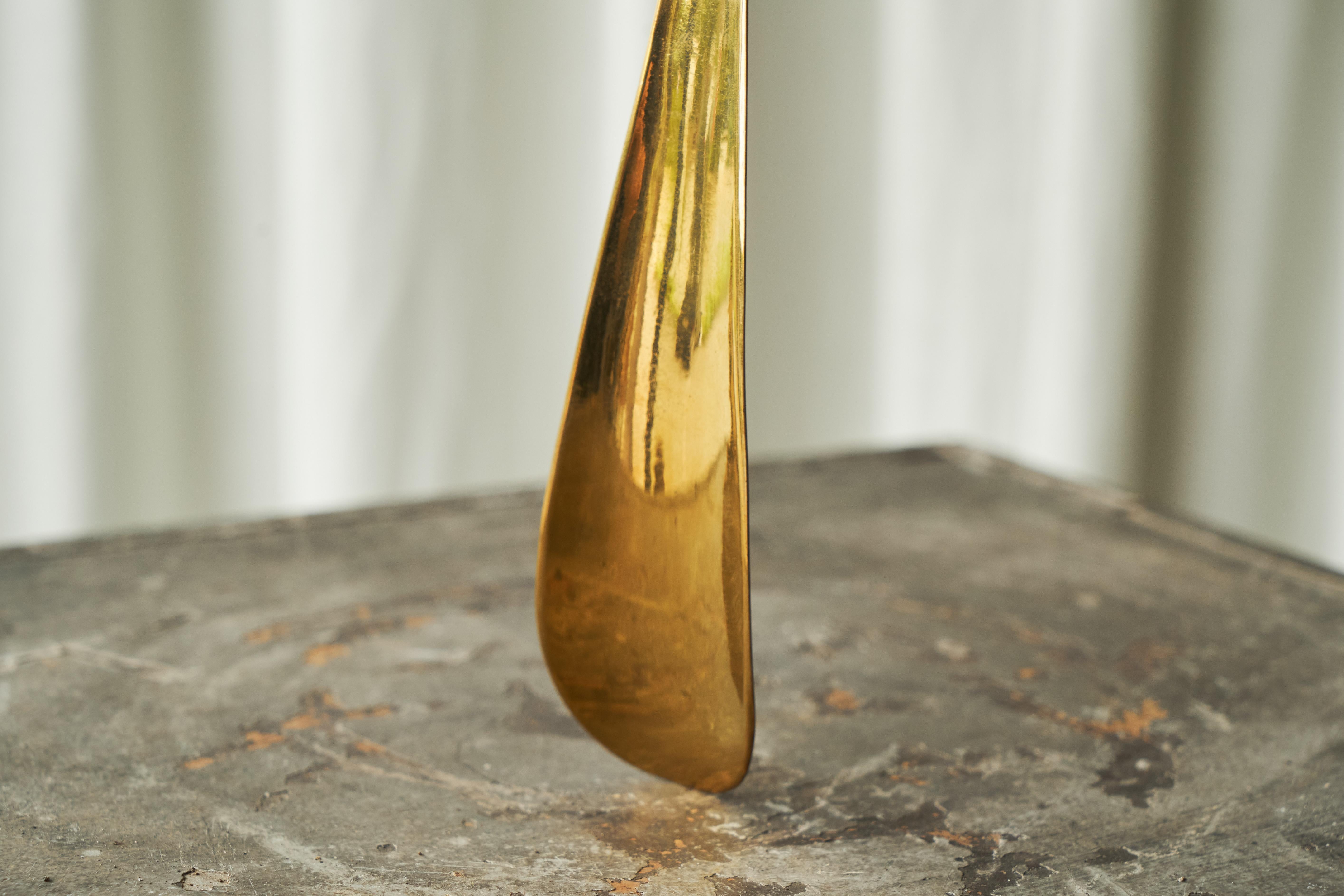 Mid-Century Modern Mid Century Equestrian Style Shoehorn in Sand Cast Brass 1960s