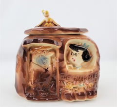 Mid-Century Era Barney & Betty Rubble of 'The Flintstones' Ceramic Cookie Jar