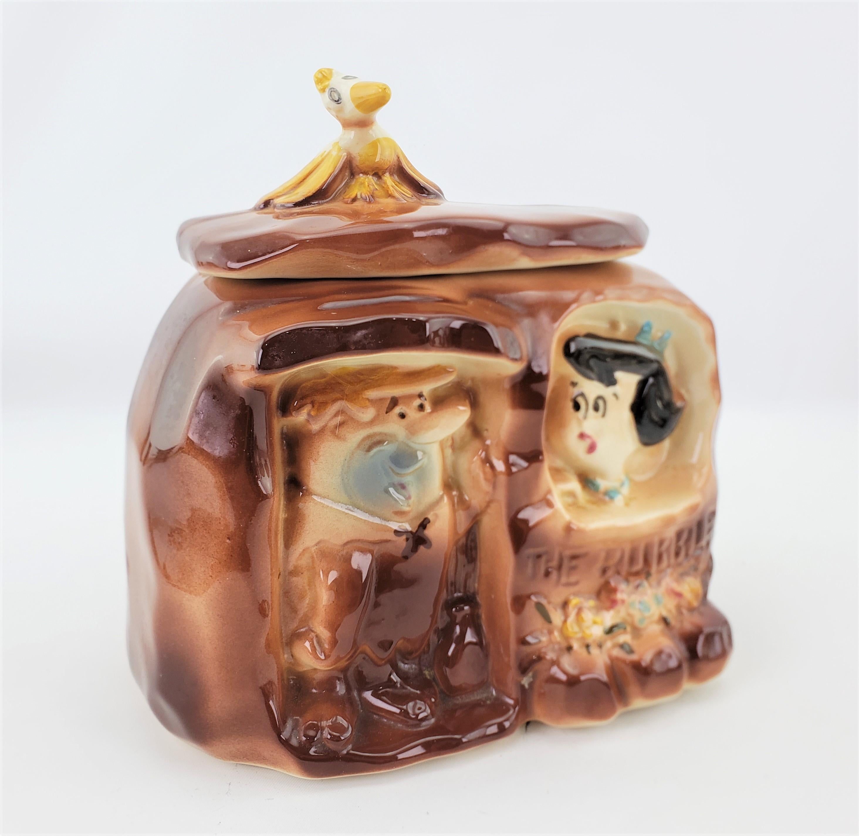 Barney & Betty Gummigefäß aus Keramik „The Flintstones“ aus der Mitte des Jahrhunderts (Moderne der Mitte des Jahrhunderts) im Angebot