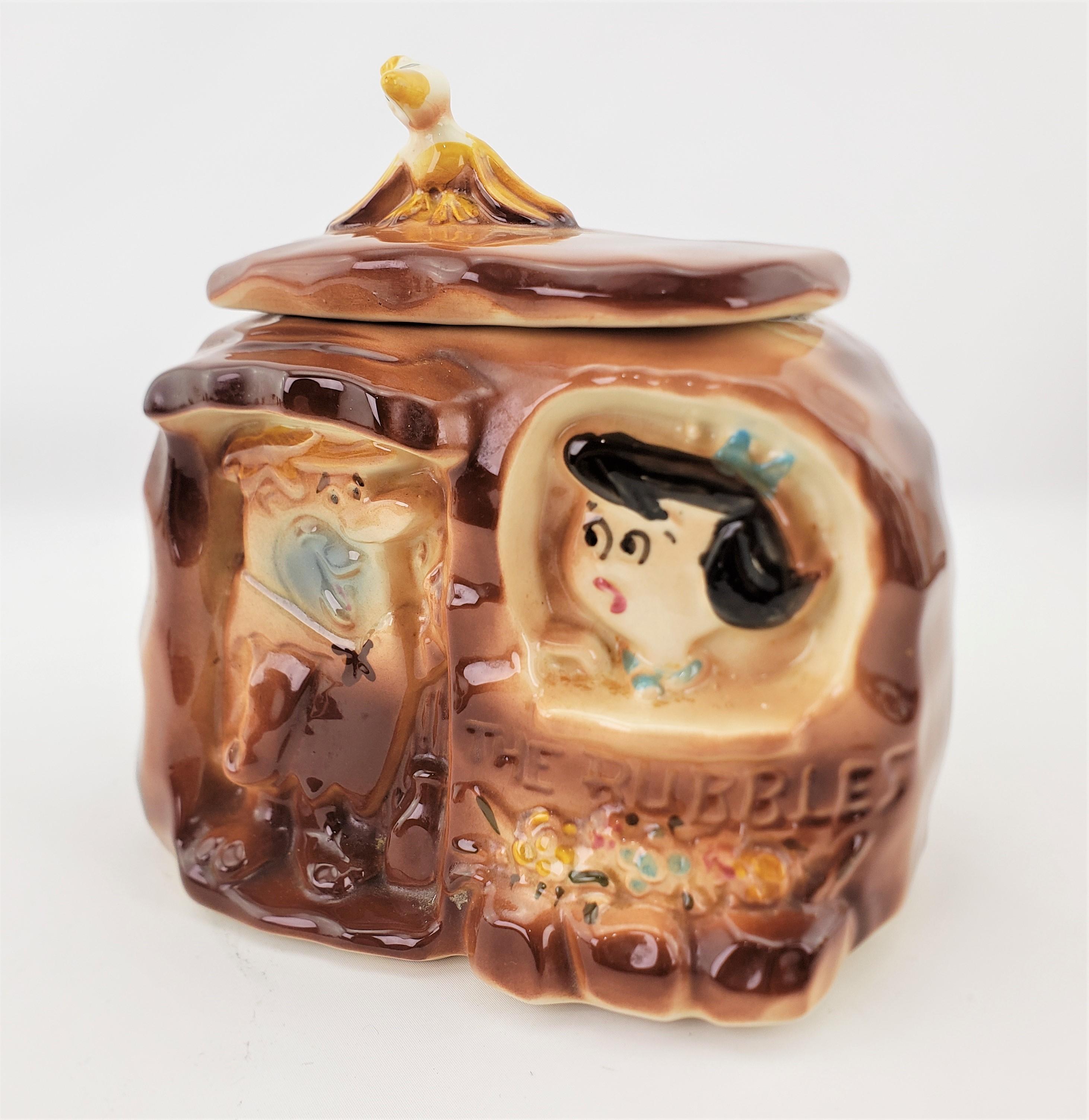 Barney & Betty Gummigefäß aus Keramik „The Flintstones“ aus der Mitte des Jahrhunderts (amerikanisch) im Angebot