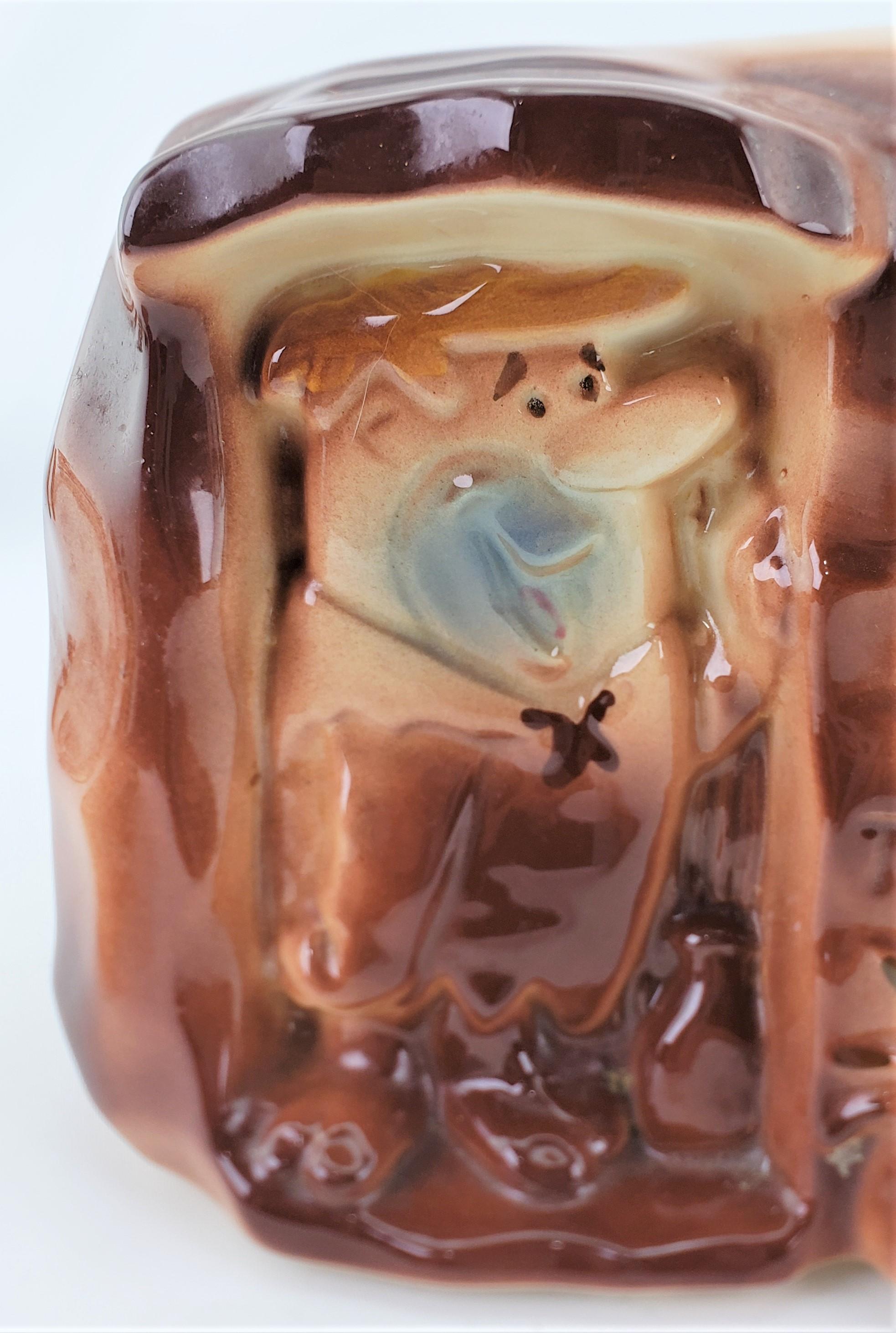 American Mid-Century Era Barney & Betty Rubble of 'The Flintstones' Ceramic Cookie Jar For Sale