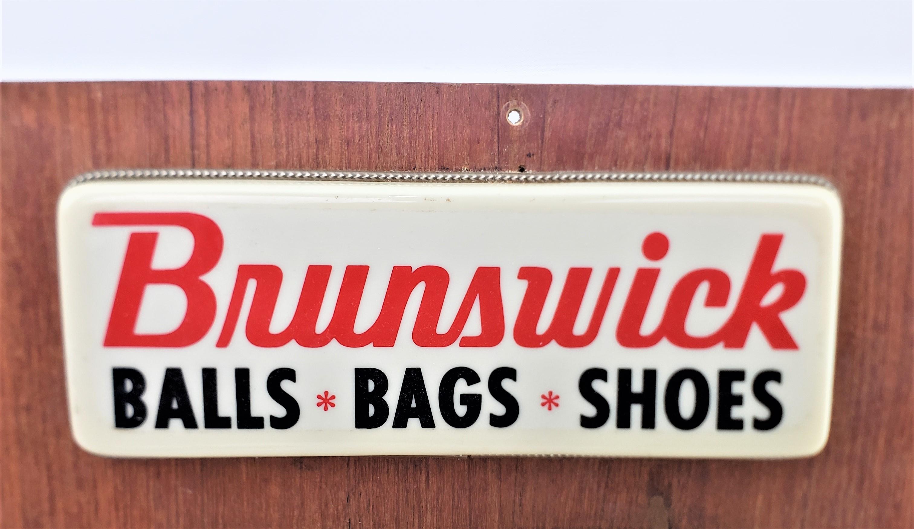 Mid-Century Era Brunswick Bowling Lighted Advertising Wall Clock 3