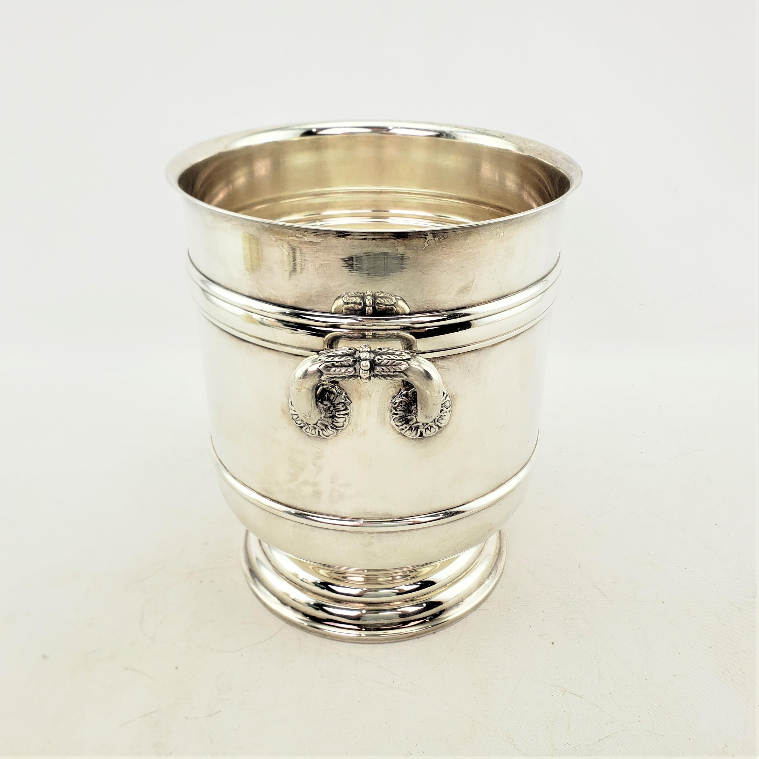 French Mid-Century Era Christofle Silver Plated Ice Bucket or Bottle Chiller For Sale