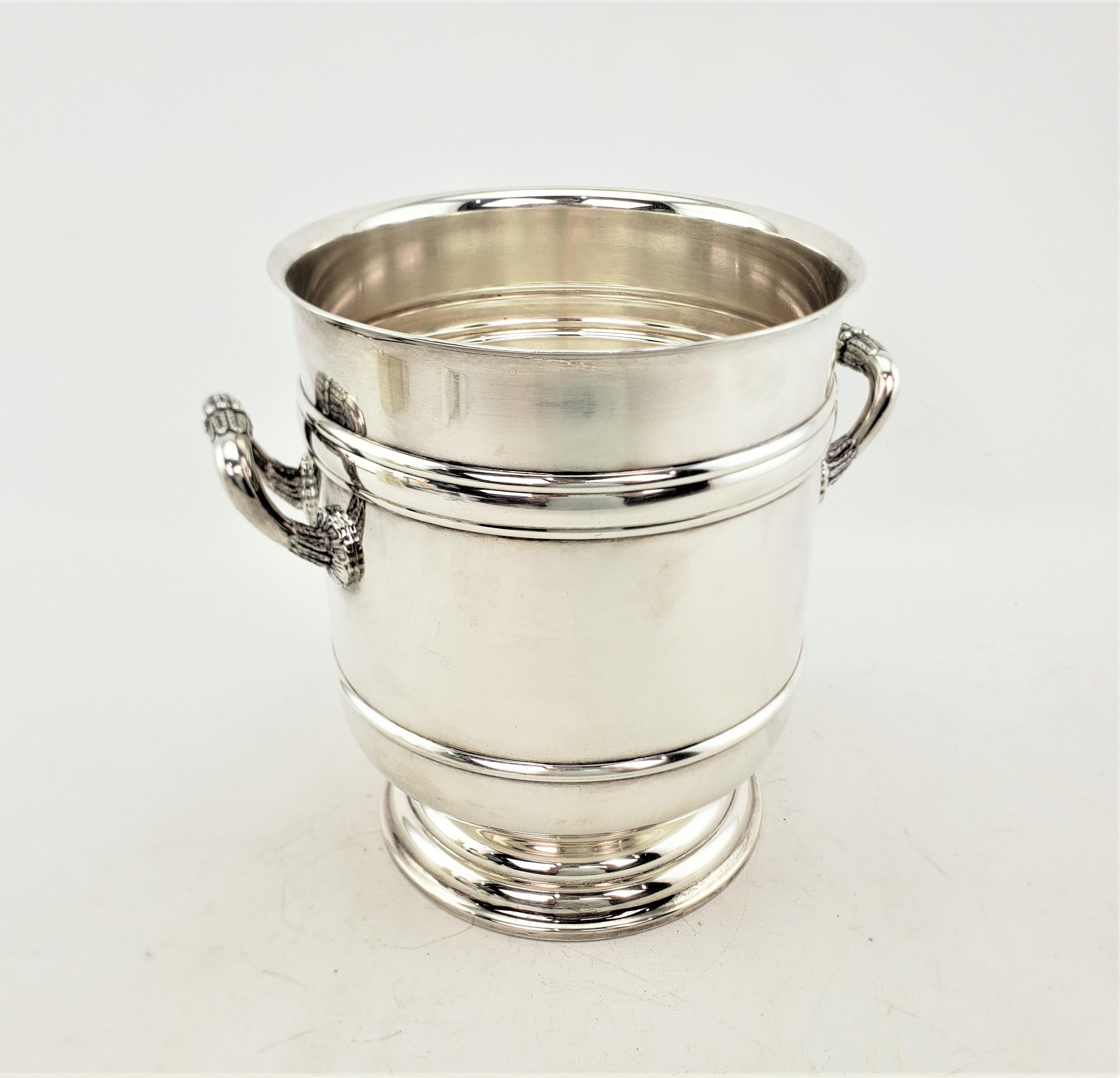 French Mid-Century Era Christofle Silver Plated Ice Bucket or Bottle Chiller For Sale
