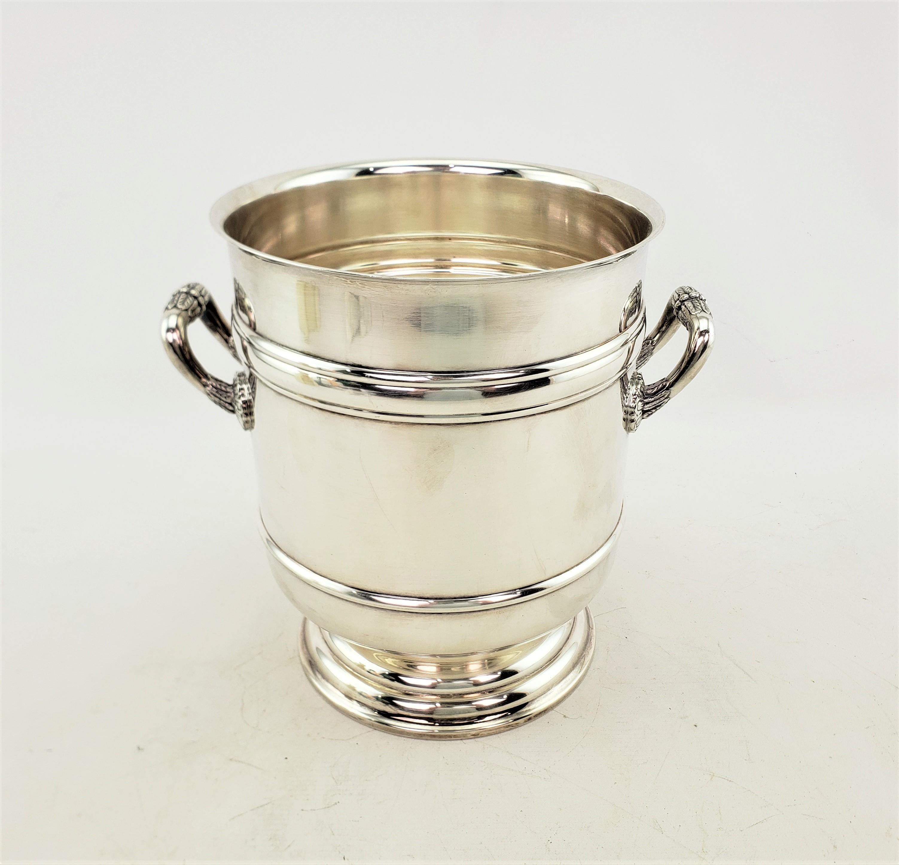 20th Century Mid-Century Era Christofle Silver Plated Ice Bucket or Bottle Chiller For Sale