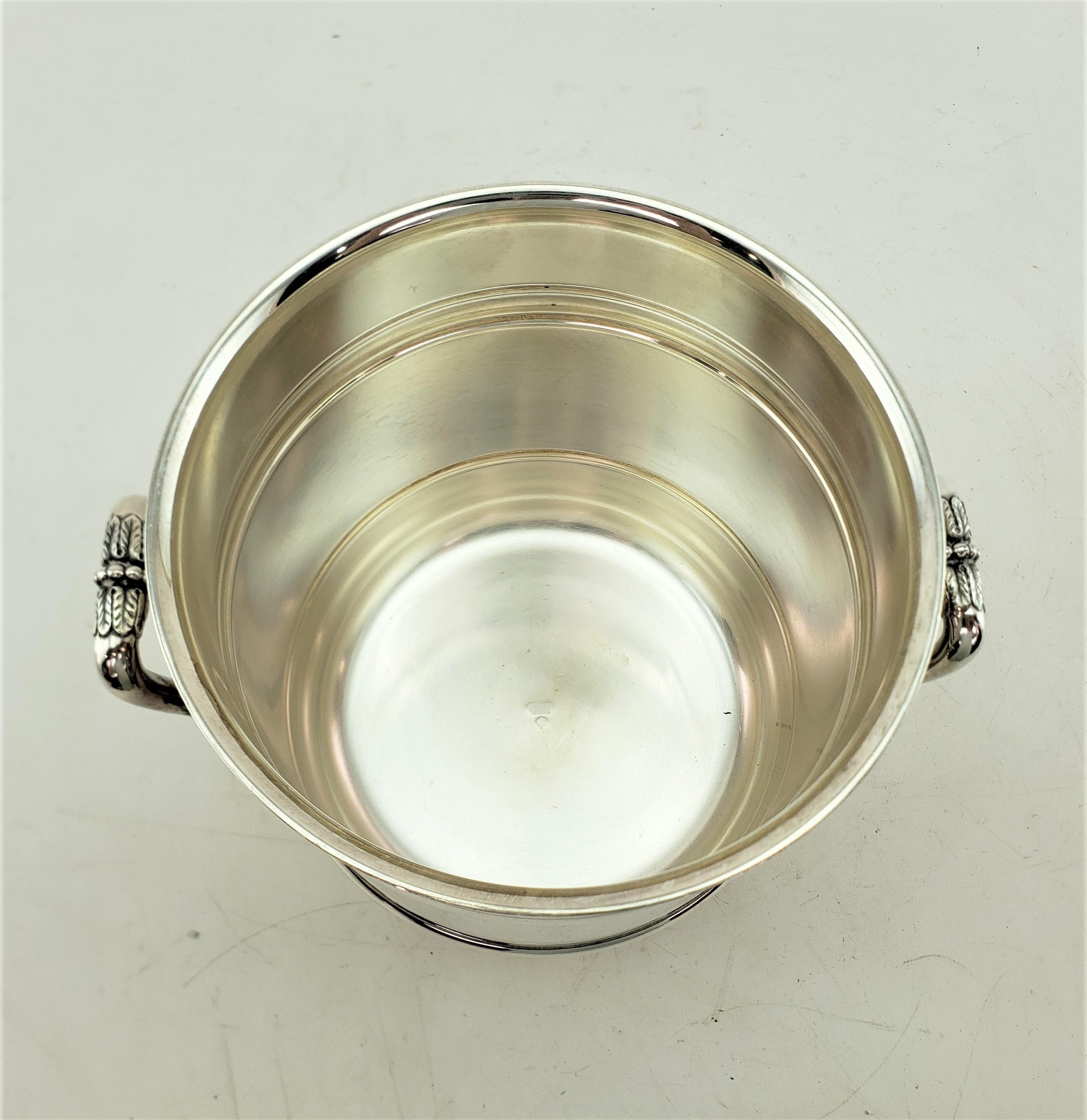 Mid-Century Era Christofle Silver Plated Ice Bucket or Bottle Chiller For Sale 2