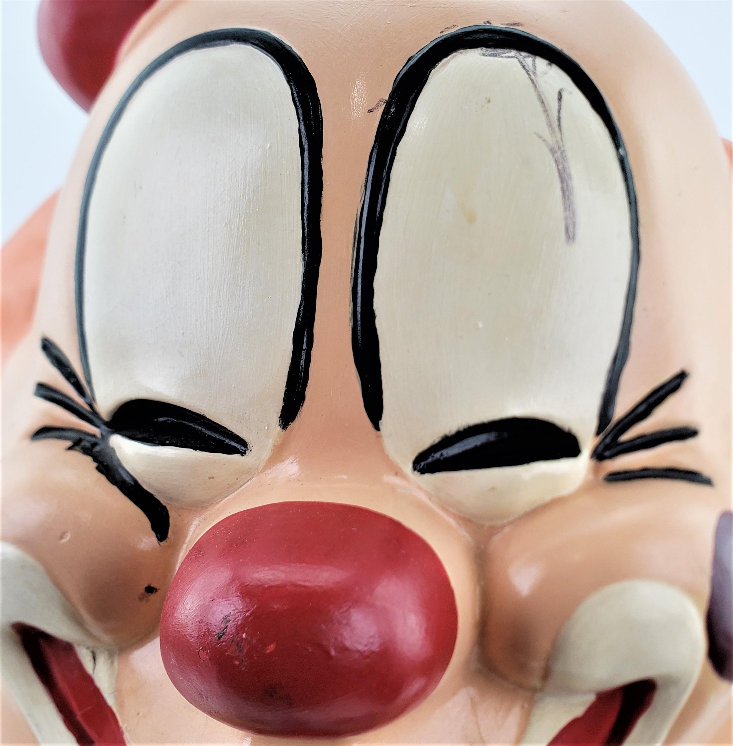 Mid-Century Era Molded Fiberglass Carnival Clown Head or Midway Game Component For Sale 2