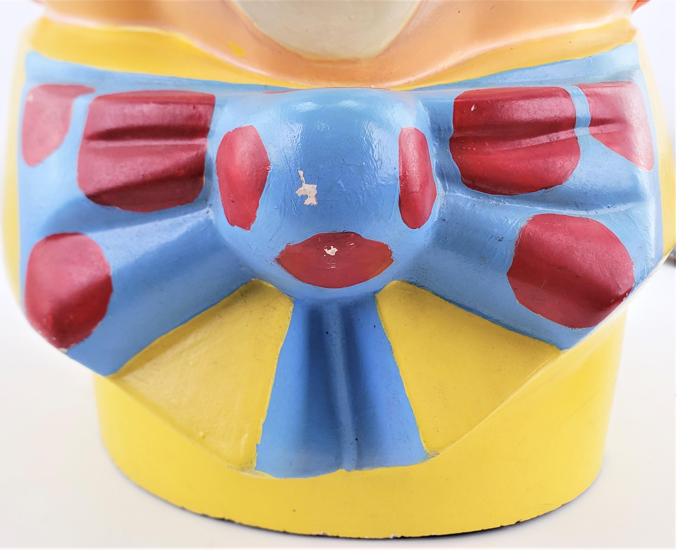 Mid-Century Era Molded Fiberglass Carnival Clown Head or Midway Game Component For Sale 3