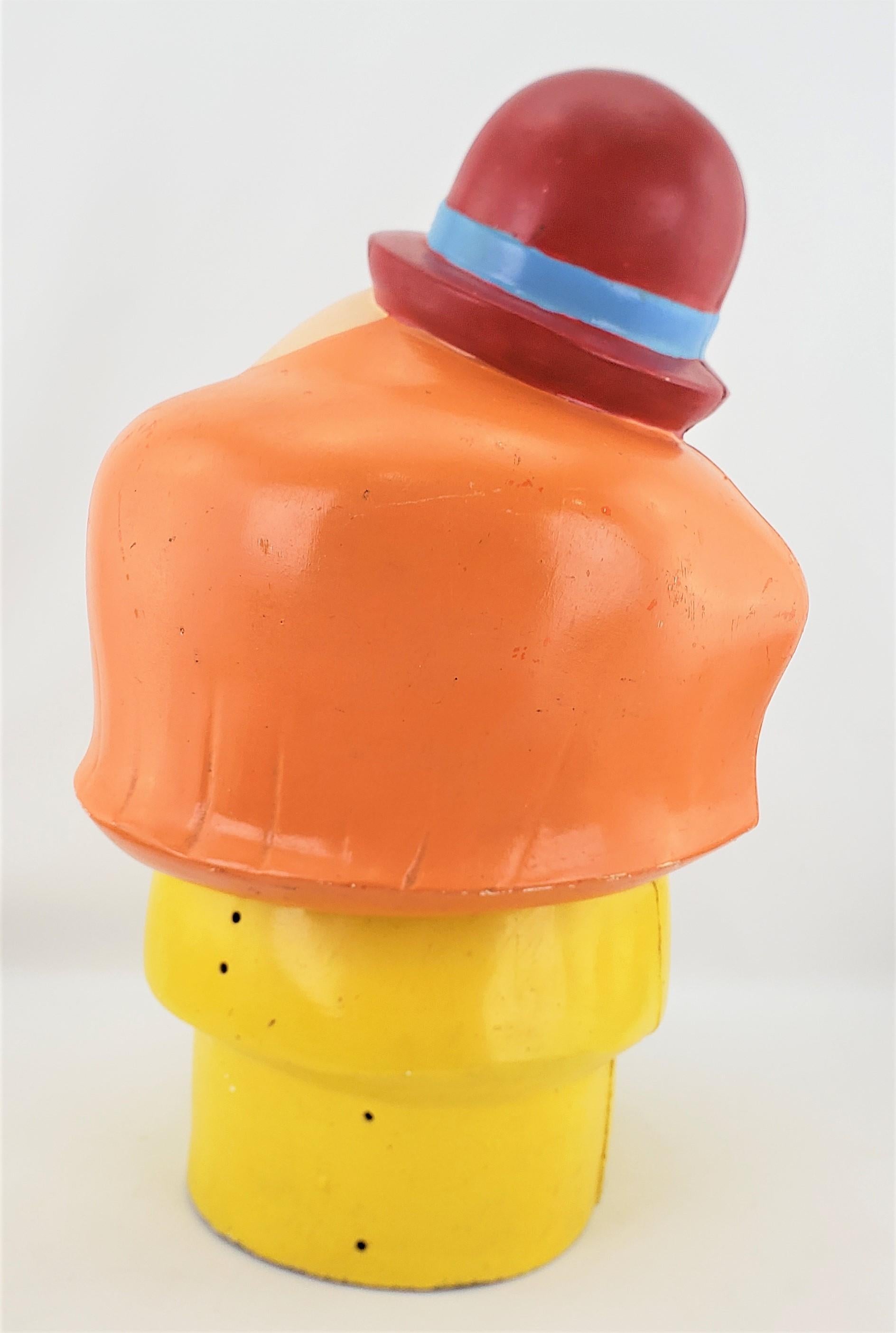 Stampato Testa di clown di Carnevale in fibra di vetro modellata dell'epoca di metà secolo o componente di un gioco Midway in vendita