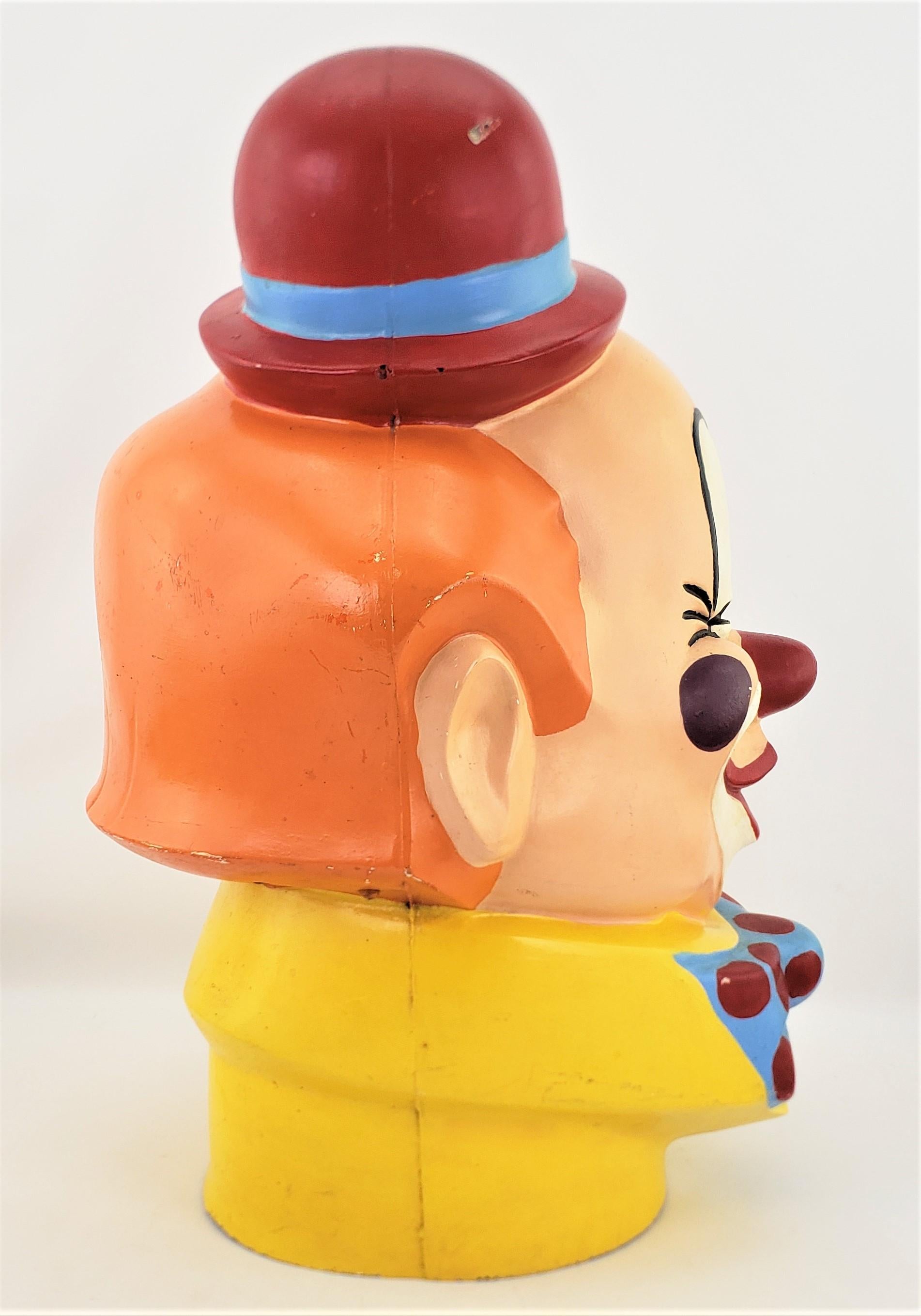 Mid-Century Modern Mid-Century Era Molded Fiberglass Carnival Clown Head or Midway Game Component For Sale