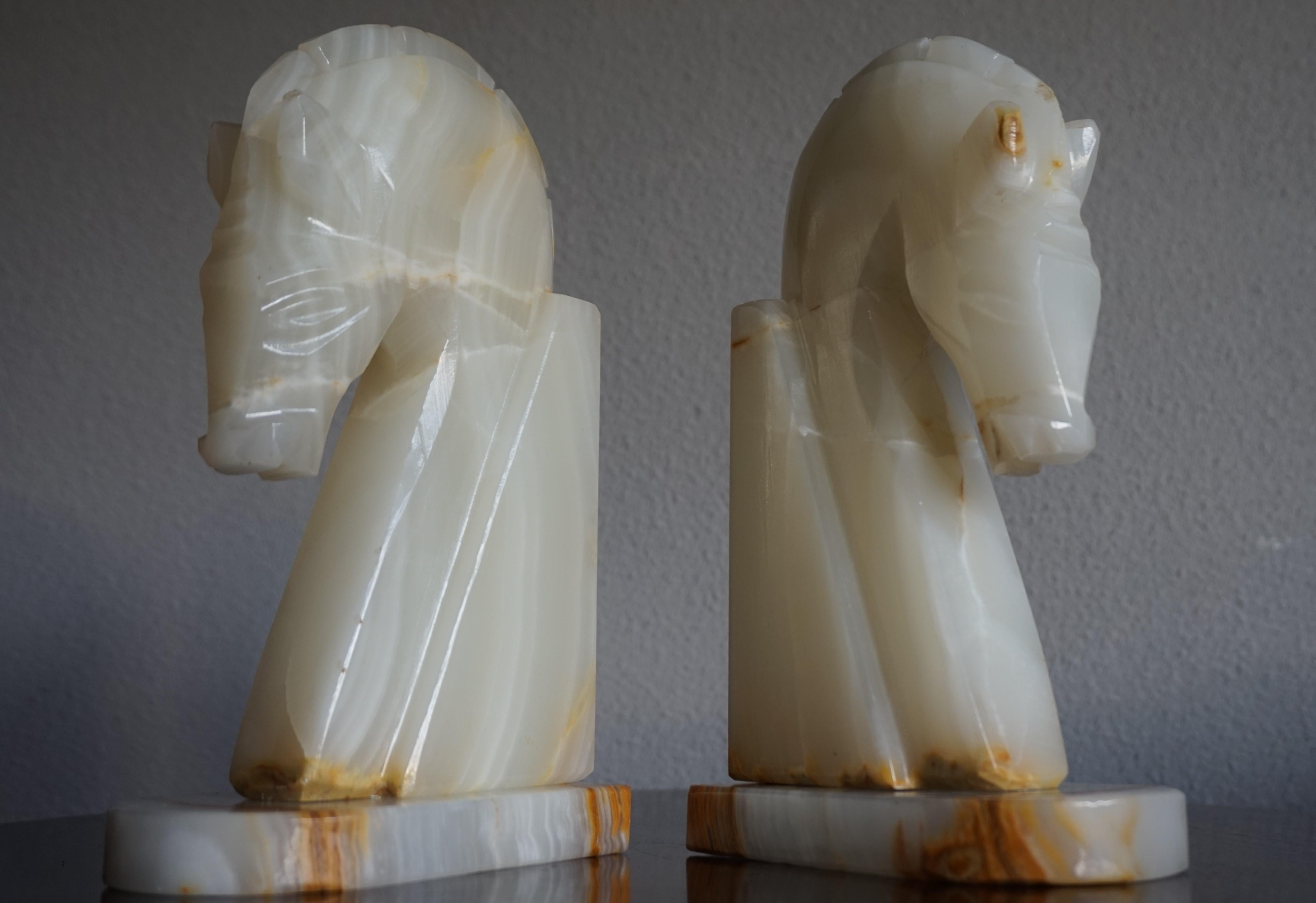 onyx horse bookends