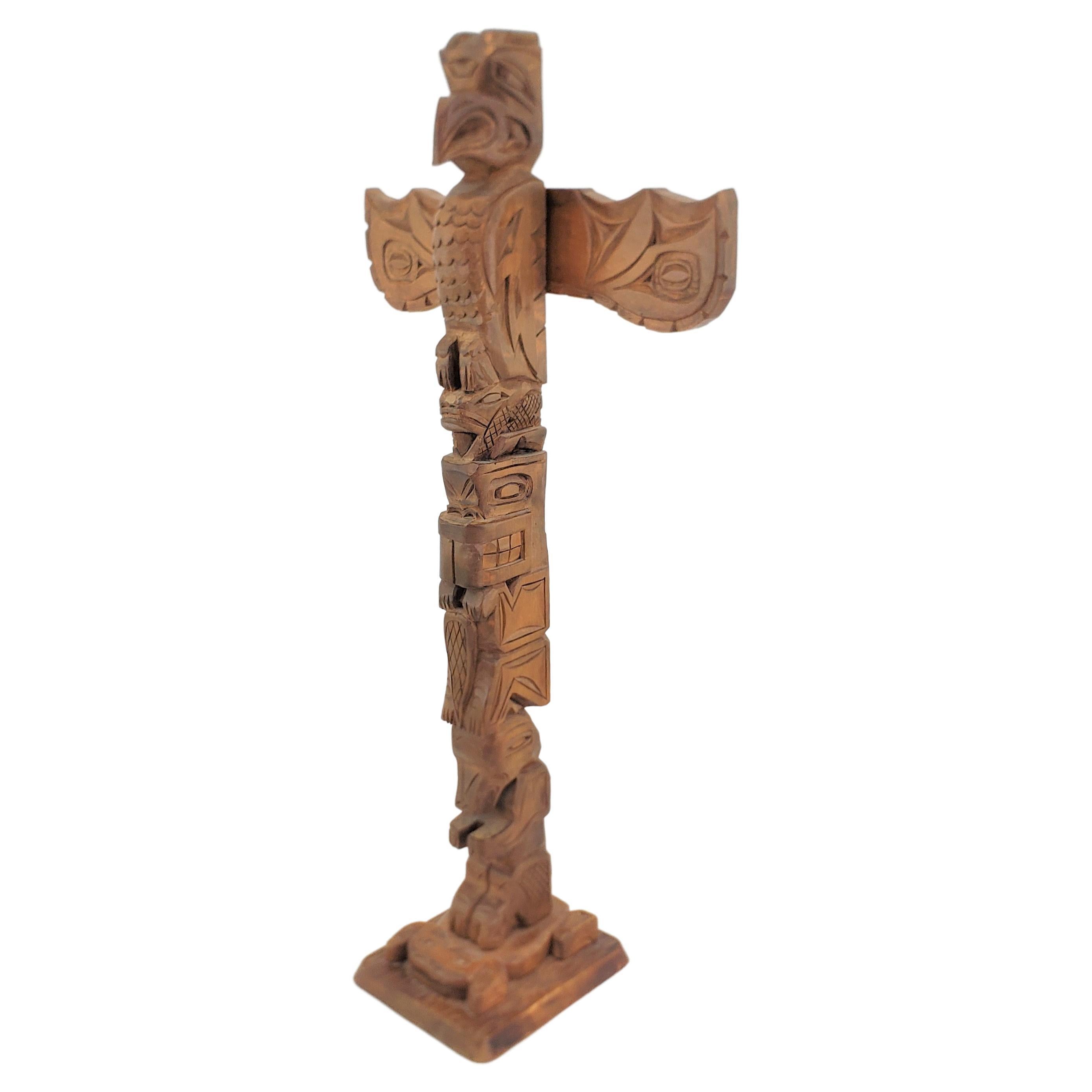 Mid-Century Era Signed West Coast Cedar Haida Indigenous Canadian Totem  Pole For Sale at 1stDibs | totem haida, cedar fishing rod, haida totem pole  for sale