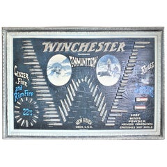 Vintage Midcentury Era Winchester Molded Ammunition Advertising Store Wall Display