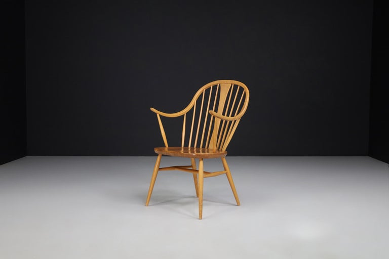 MidCentury Ercol Armchair in Beechwood, England, 1960s For Sale at 1stDibs