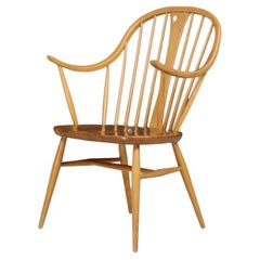 Retro Mid-Century Ercol Armchair in Beechwood, England, 1960s