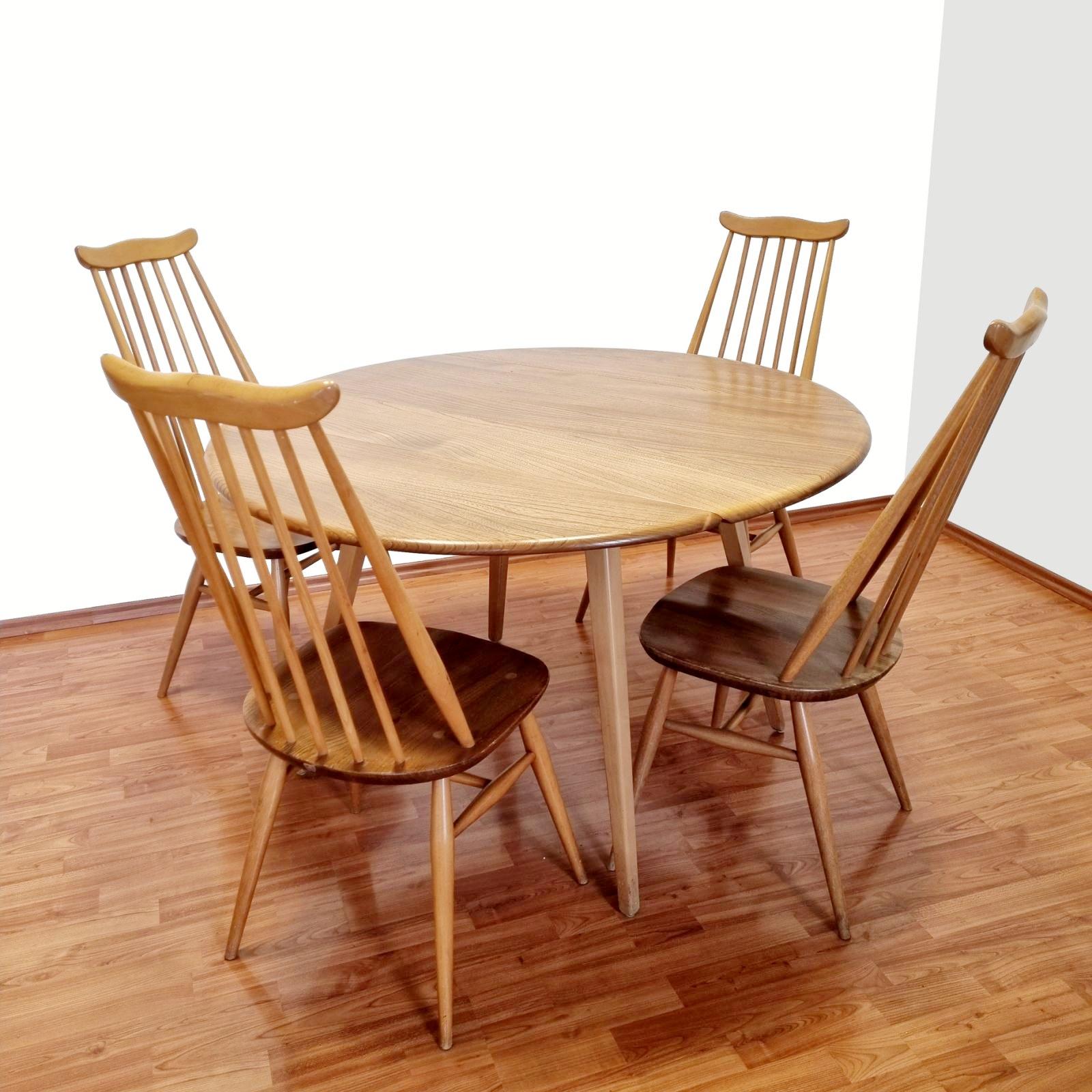 Midcentury Ercol Dining Room Set, Model 369 Goldsmith, England 60s 9