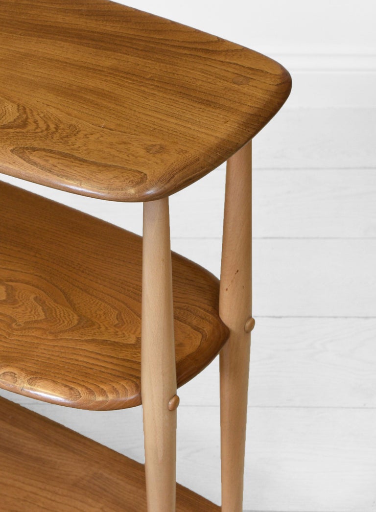 Mid Century Ercol Elm Windsor Trolley Bookcase, 1960's at 1stDibs